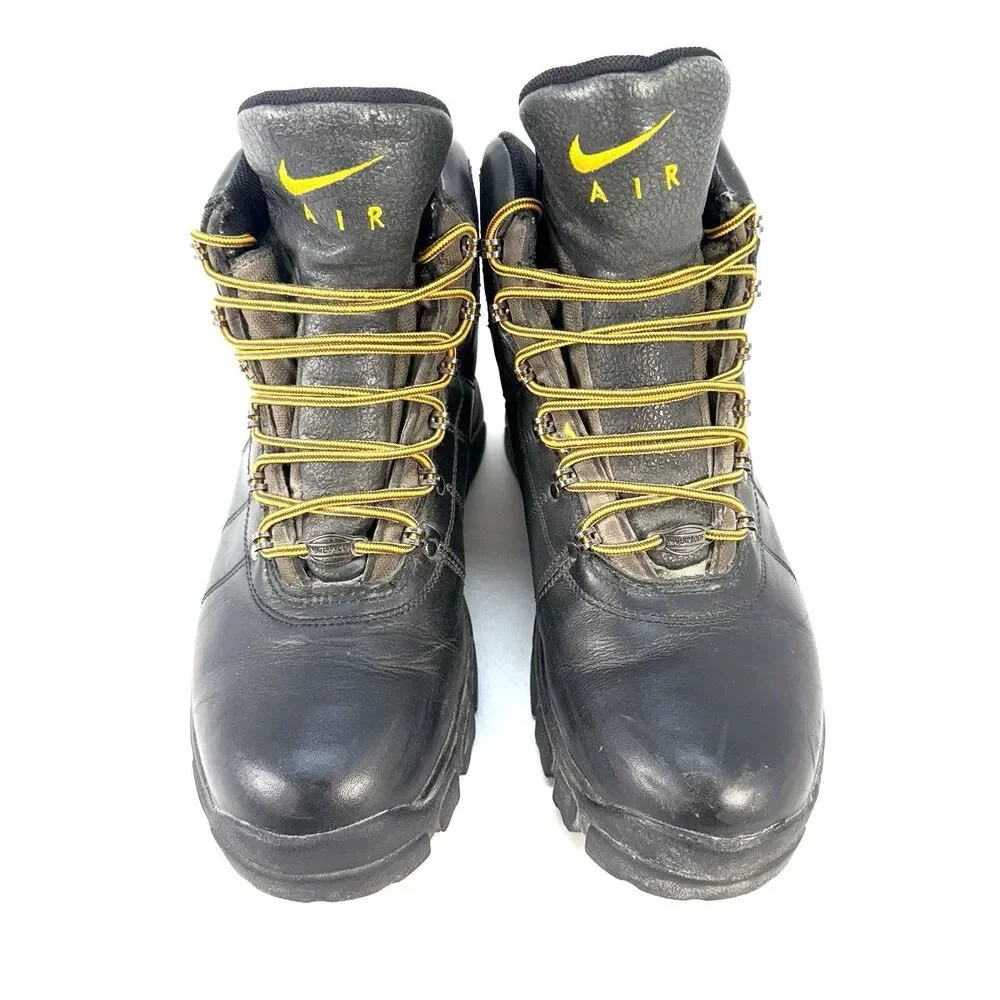 Vtg 1997 Nike Air ACG Black Leather Heavy Duty Hiking Mountain Trek Boot US 10